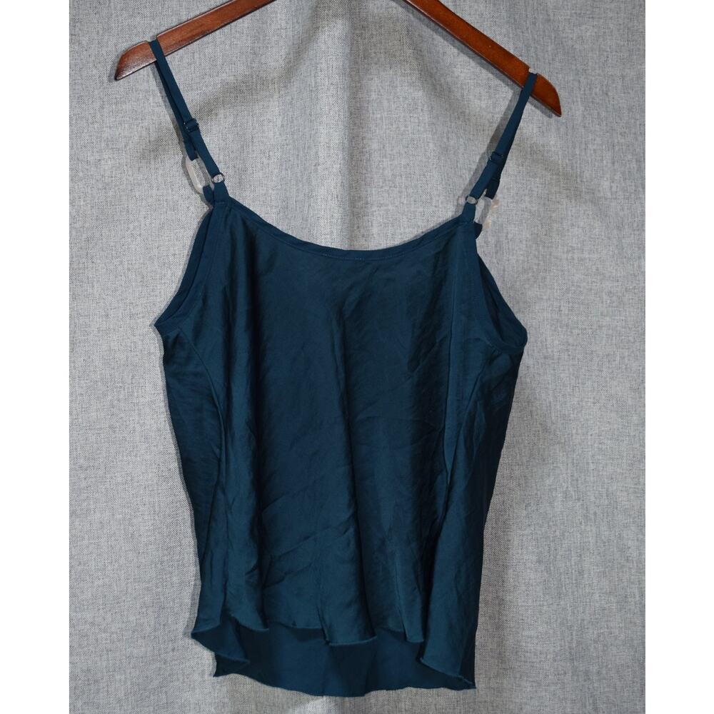 Free People Intimately Teal Silk Blend Adjustable Strap Cami Size M - Picture 4 of 4